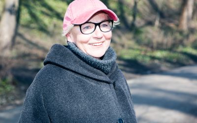 Hund und Herrchen – Pink verbunden